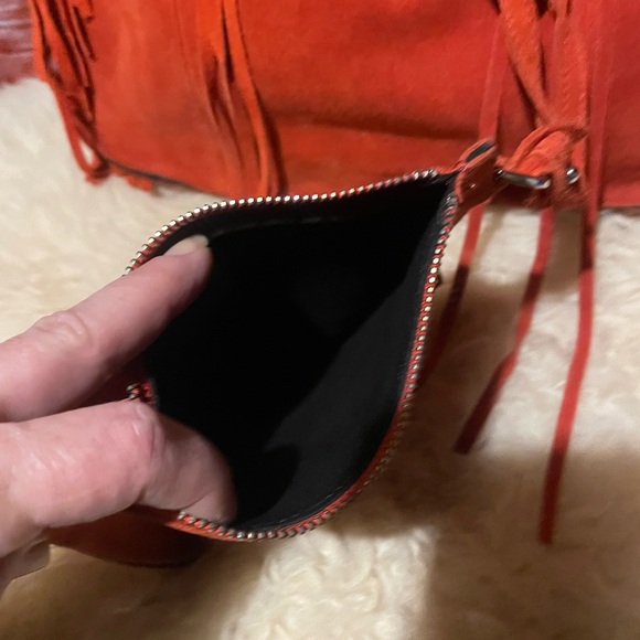 Zara thick suede fringe bag & pouch - Picture 6 of 13